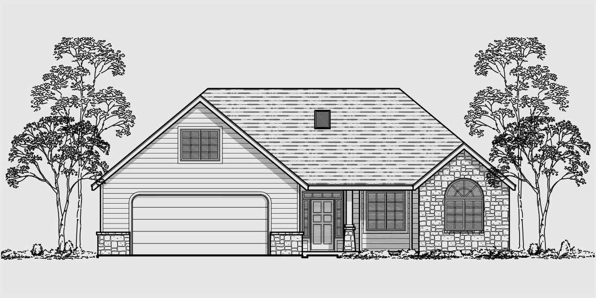 One Story House Plans House Plans With Bonus Room Over Garage H plan-18297be-one-story-craftsman-ranch-home-plan-with-angled-garage-house-plans-one-story