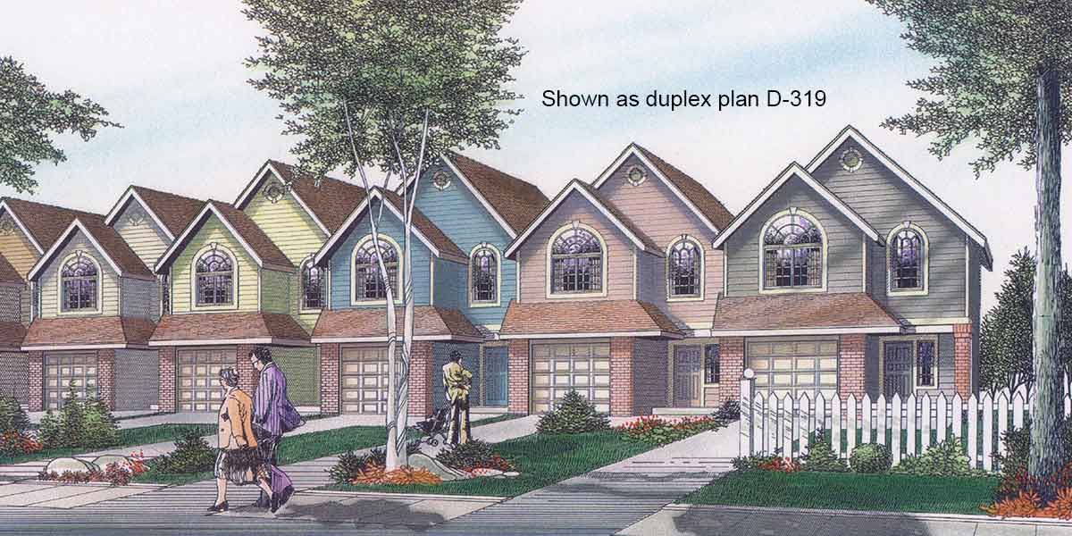Additional Info for Narrow lot house plans, small lot house plans, 20 ft wide house plans, affordable house plans, 9920