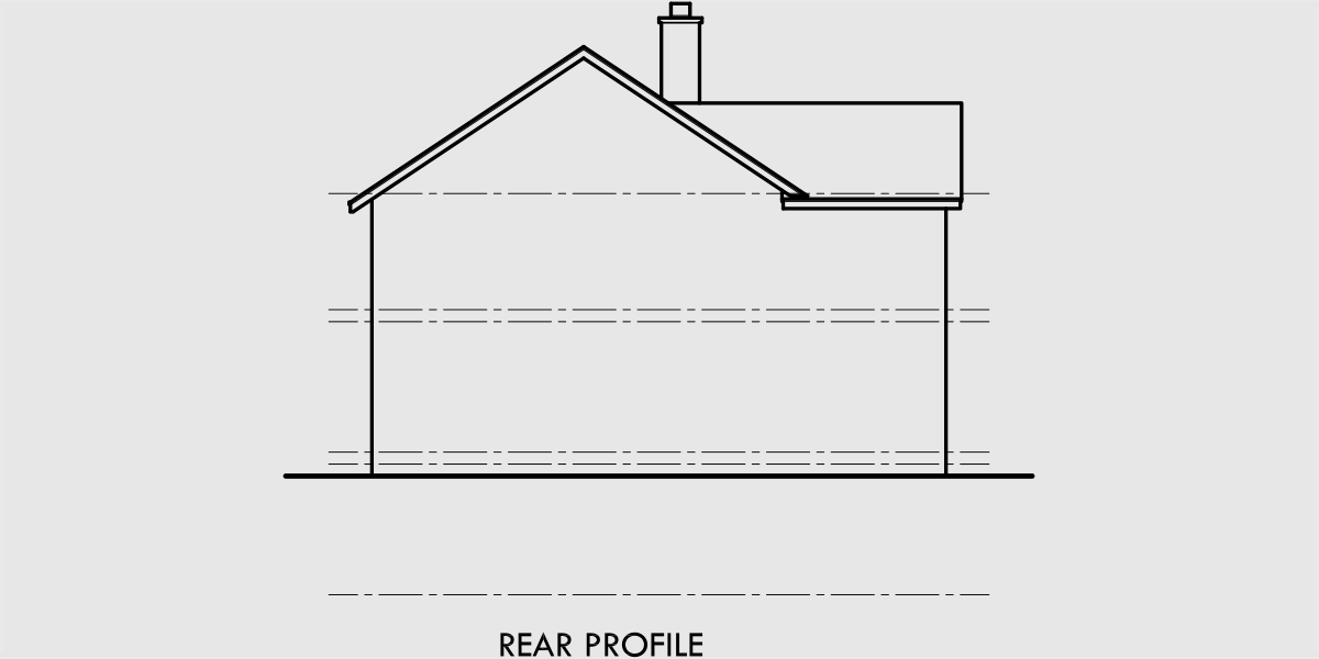House rear elevation view for 10064 Luxury house plans, Portland house plans, 40 x 40 floor plans, 4 bedroom house plans, craftsman house plans, 10064