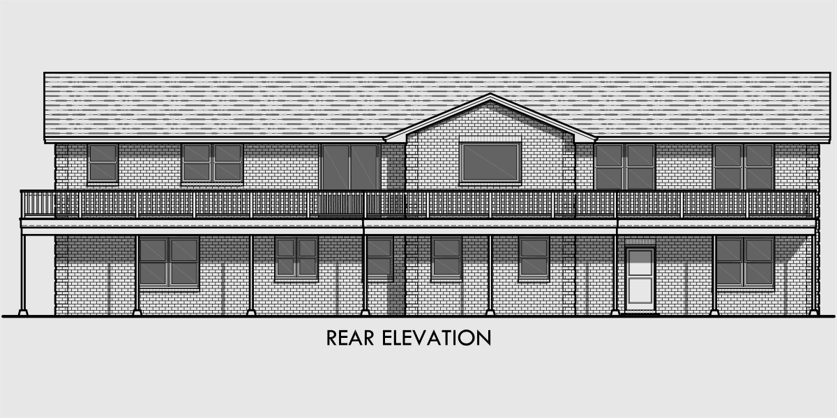 House front drawing elevation view for 10146 Master on main house plans, luxury house plans, mother in law suites, daylight basement house plans, 10146