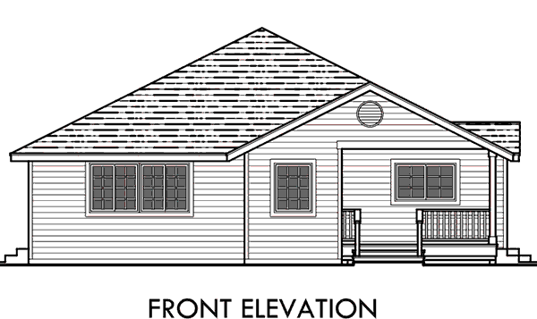 House front color elevation view for 10043 Great Room, House Plan