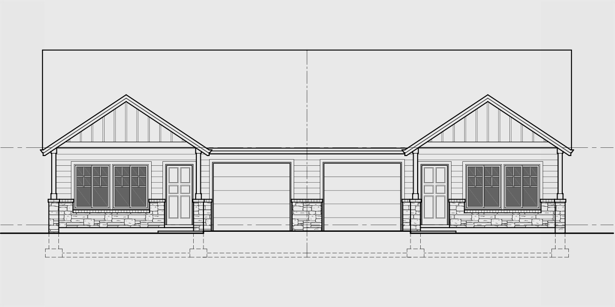 House front drawing elevation view for D-688 Wheelchair accessible, 36