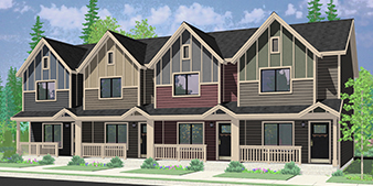 4 Plex House Plans