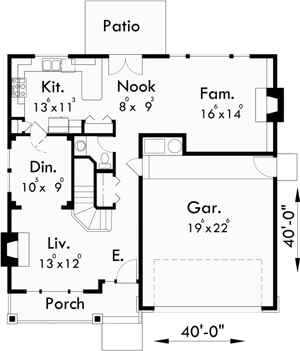 Two Story Craftsman Plan With 4 Bedrooms 40 Ft Wide X 40 Ft Deep two-story-craftsman-plan-with-4-bedrooms-40-ft-wide-x-40-ft-deep
