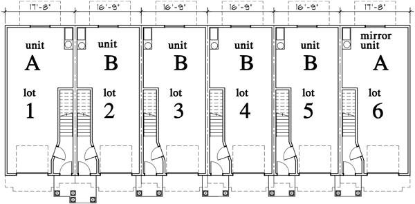 Lower Floor Plan 2 for Spacious Living Row house or Townhome or Condo