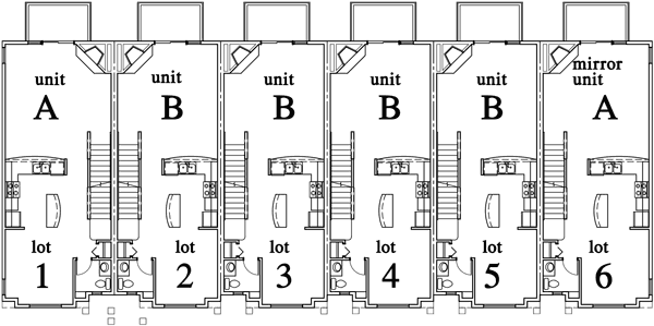 Main Floor Plan 2 for D-446 Spacious Living Row house or Townhome or Condo