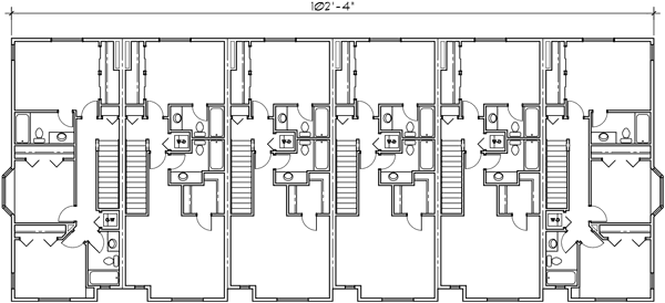 Upper Floor Plan 2 for Spacious Living Row house or Townhome or Condo