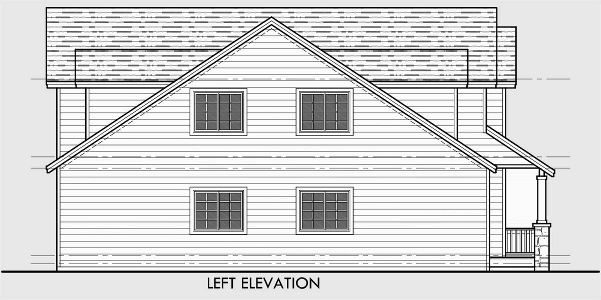  Narrow  Lot  House  Plans  Traditional Tandem Garage 3 Bedroom 