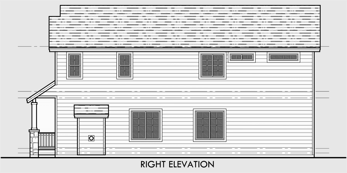  Narrow  Lot  House  Plans  Traditional Tandem Garage 3 Bedroom 