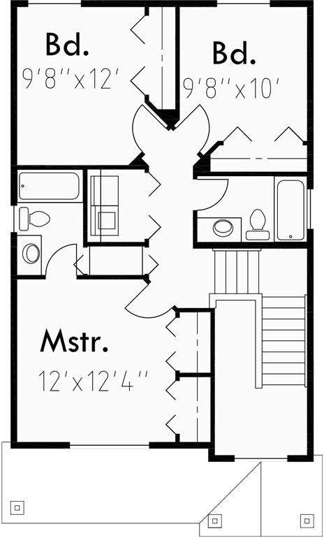  Narrow  Lot  House  Plans  House  Plans  With Rear  Garage  9984