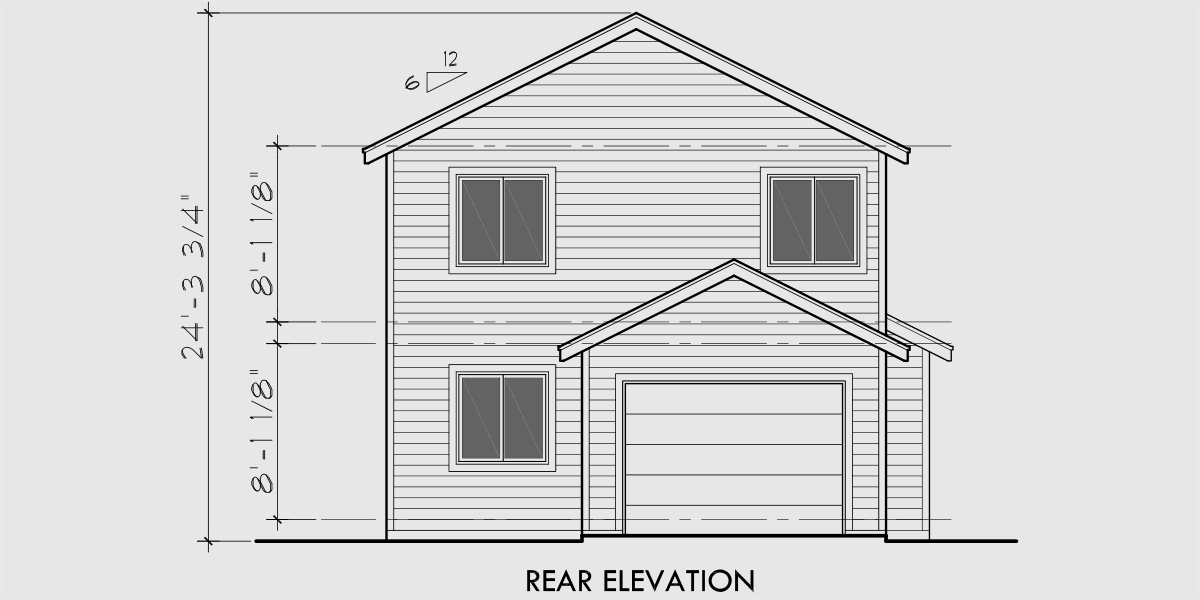 Narrow Lot House  Plans  House  Plans  With Rear  Garage  9984