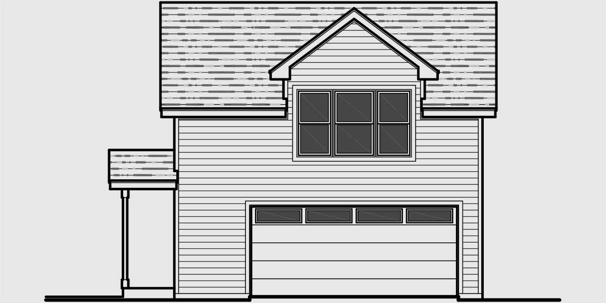 CGA-99 Studio Garage Plans, apartment over garage, 2 car garage plans, CGA-99