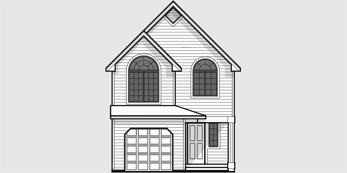 9920 Narrow lot house plans, small lot house plans, 20 ft wide house plans, affordable house plans, 9920