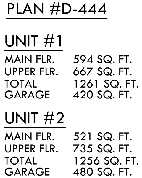 Additional Info for Corner lot house plans, duplex house plans, two master suite house plans