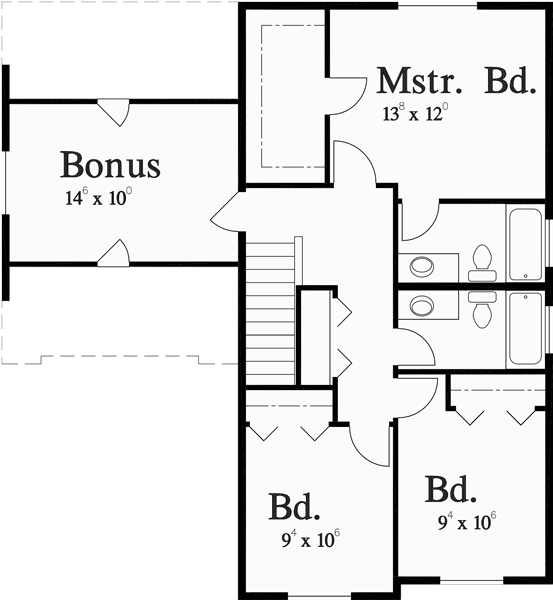  Narrow  Lot  House  Plan  4 Bedroom House  Plan  Bonus  Room  Plan 