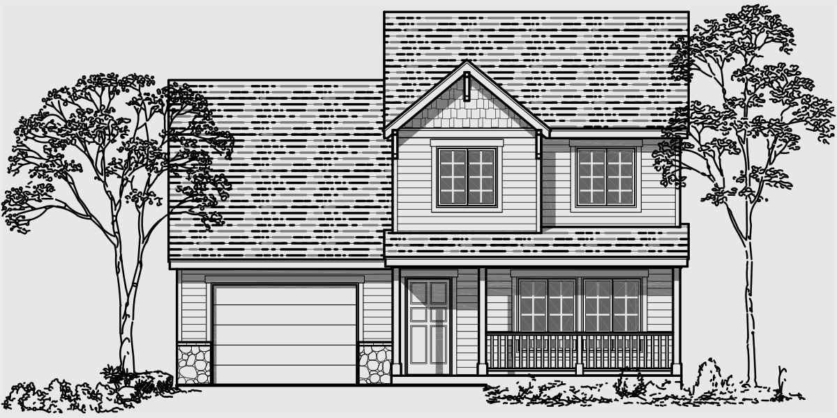  Narrow  Lot  House  Plan  4 Bedroom House  Plan  Bonus  Room  Plan 