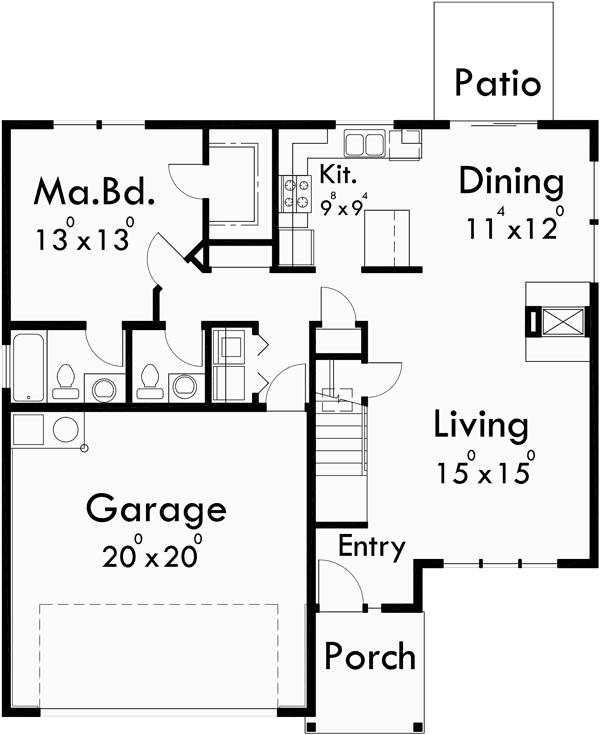  Master  On The Main  Floor  House  Plan 