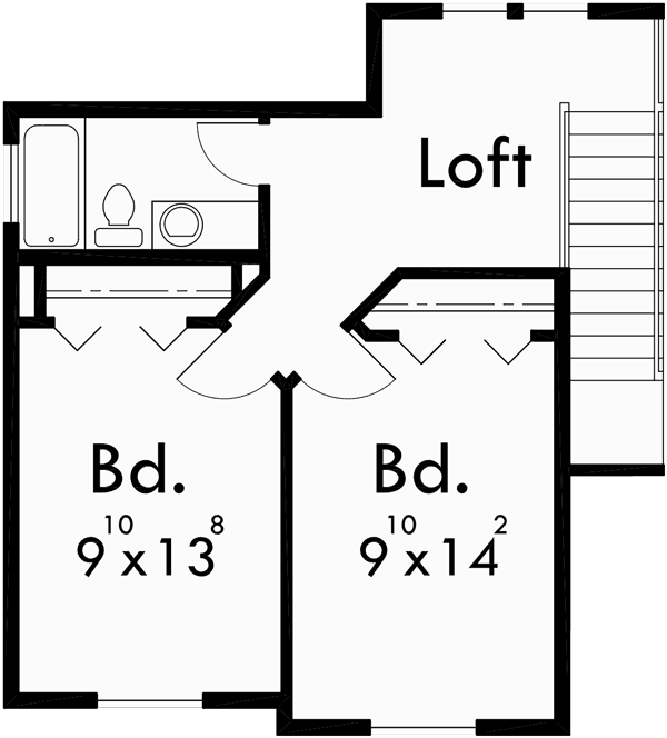 Upper Floor Plan for 9953 Master on the Main floor house plan