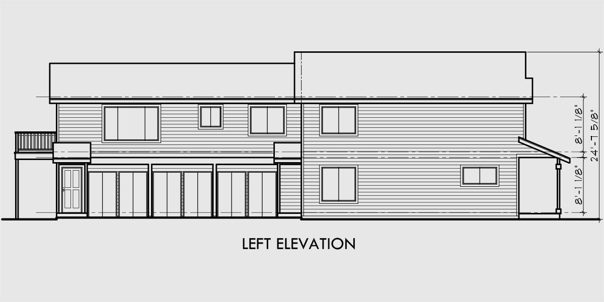 Triplex House Plans Triplex House Plans With Carports T 390