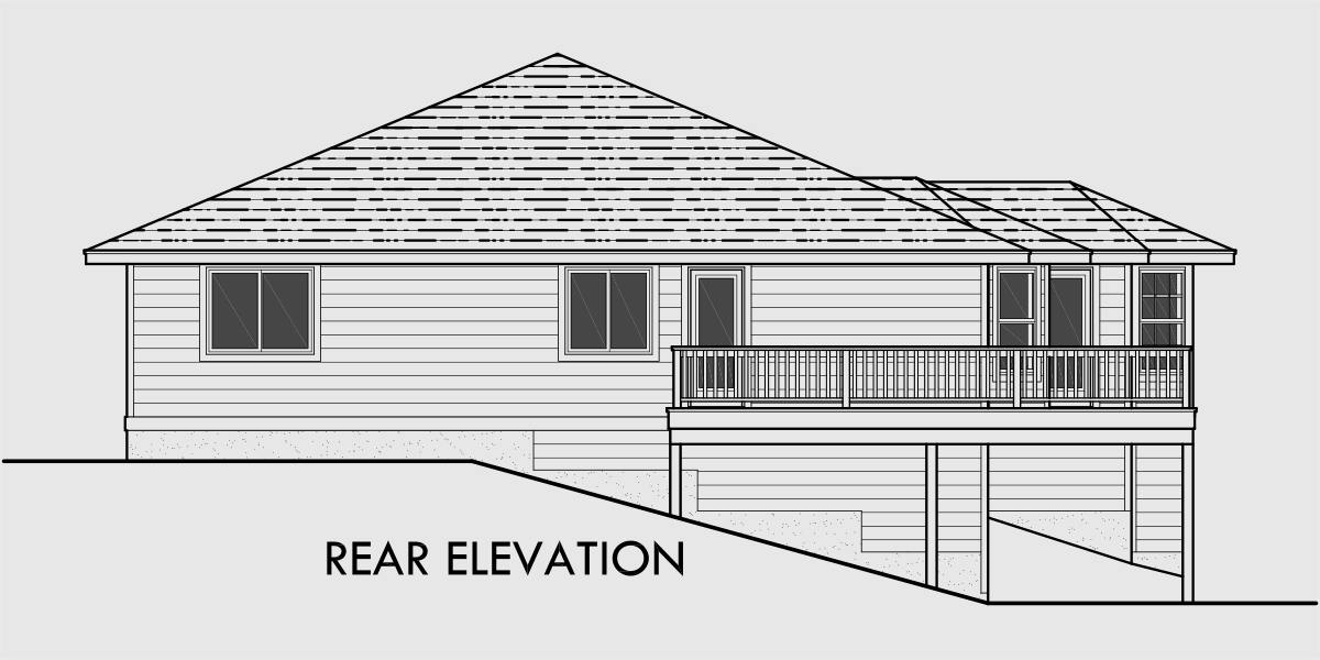  Side  Sloping Lot House  Plans  Walkout  Basement  House  Plans  