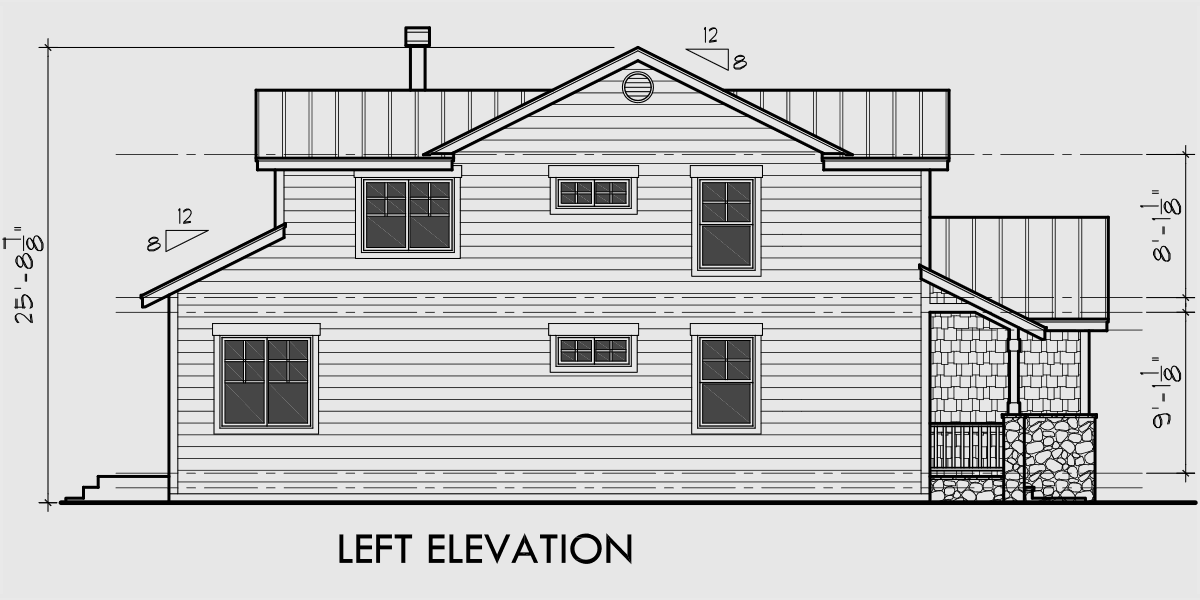 40 Ft Wide Narrow  Lot  House  Plan  W Master  On The Main  Floor 