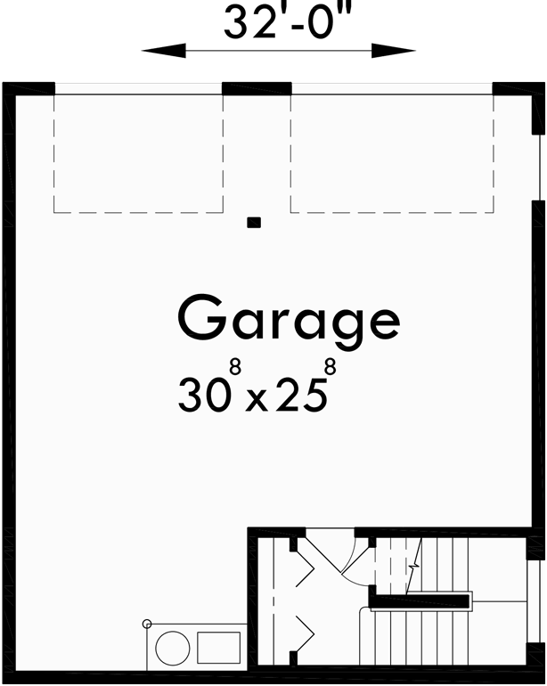 Basement Floor Plan for 10041 Amazing View House Plan, Main Floor Bedrooms, Upper Floor Living, Rear Entry Garage