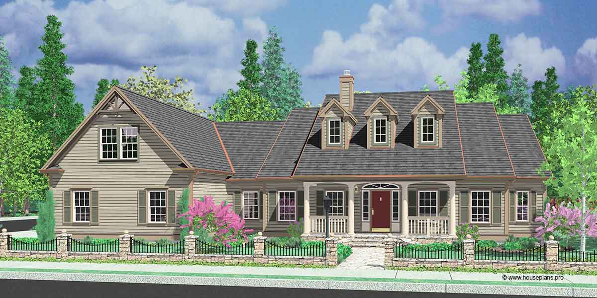  Colonial House Plans Dormers Bonus Room Over Garage Single 