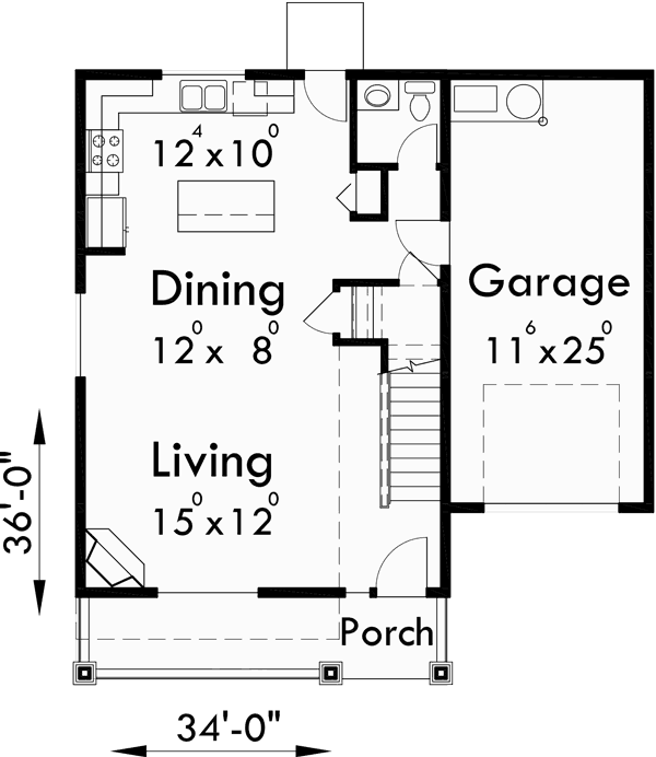  Narrow  Lot  House  Plans  Small Lot  House  Plans  10094