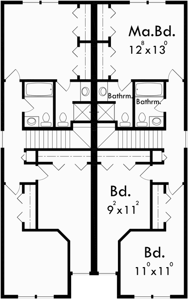  Narrow  Lot  Duplex House  Plans  16 Ft Wide Row  House  Plans  