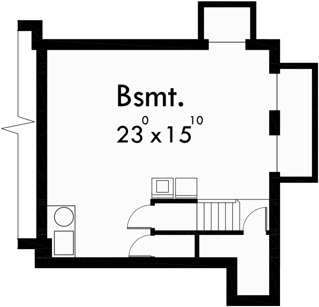 Basement Floor Plan for D-422 Duplex house plans, duplex house plan with 2 car garage, 3 bedroom duplex house plans, duplex house plans with basement, D-422