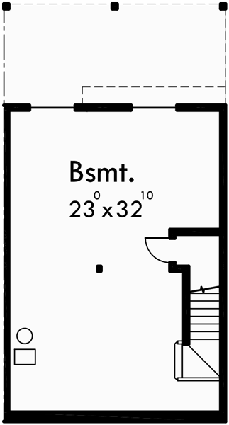 Lower Floor Plan for D-451 Craftsman duplex house plans, luxury townhouse plans, 2 bedroom duplex plans, duplex plans with 2 car garage, duplex plans with basement, house plans with double master suites D-451