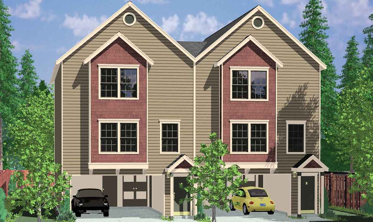 Duplex House Plans 3 Story Duplex House Plans D 460 Duplex House Plans 3 Story Duplex House Plans D 460