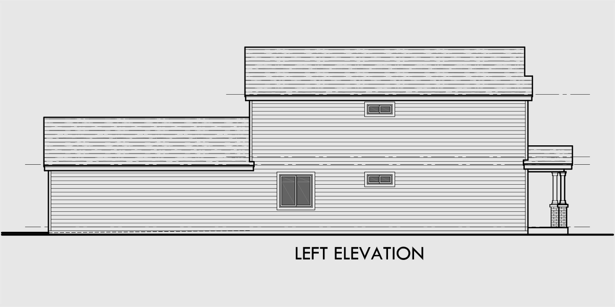 Two Story House  Plans  Narrow  Lot  House  Plans  Rear  Garage  