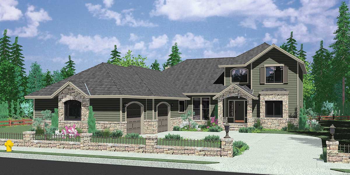 Side Load Garage House Plans Floor Plans With Side Garage