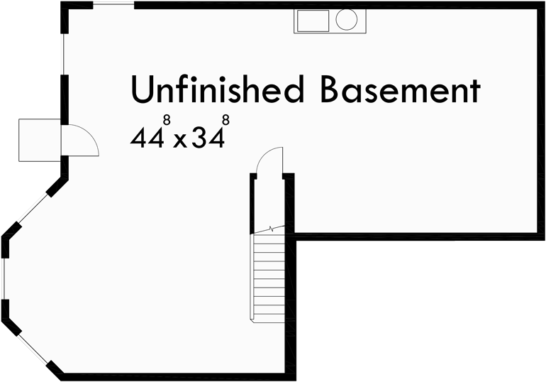 Basement Floor Plan for 9942 Side sloping lot house plans, 4 bedroom house plans, house plans with basement, 9942