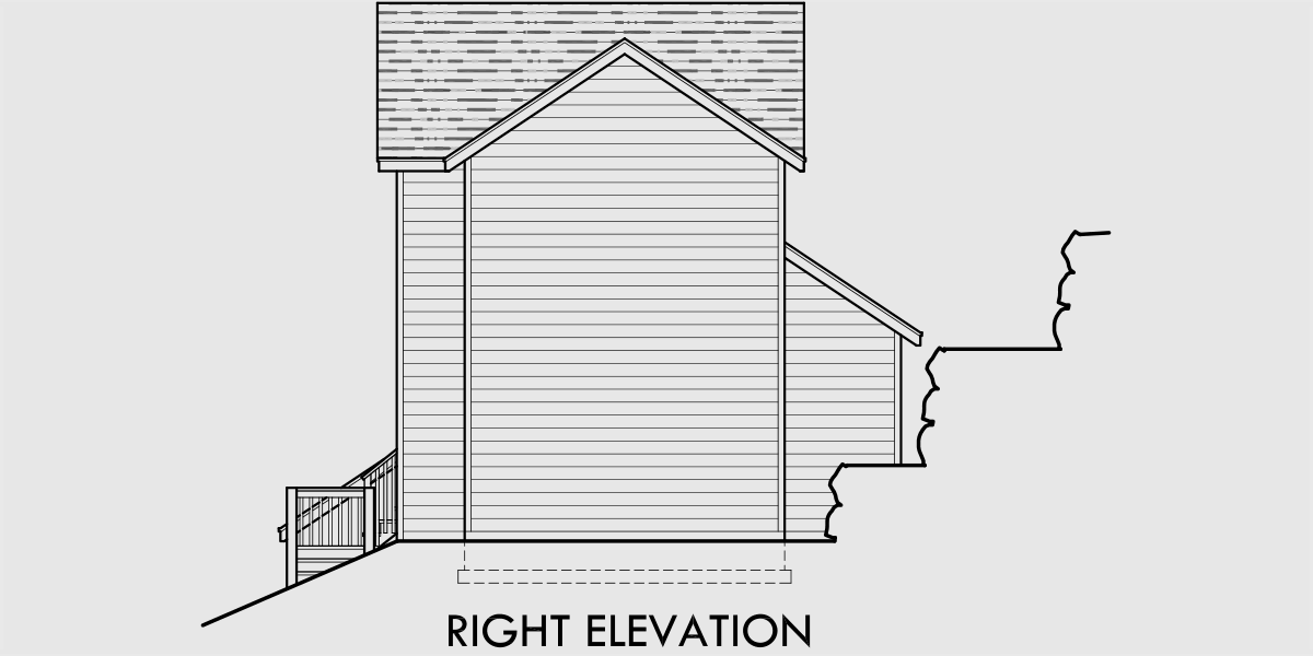 Sloping Lot House Plans, House Plans With Side Garage, Narrow Lot