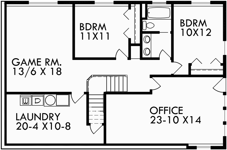  Walkout  Basement  House  Plan  Great Room Angled  Garage 