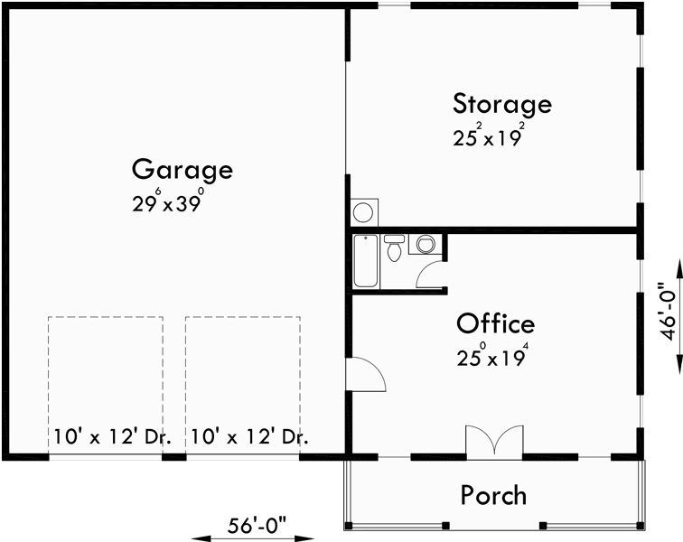 Agriculture Shop, Large Garage Plans, Garage With Bathroom,