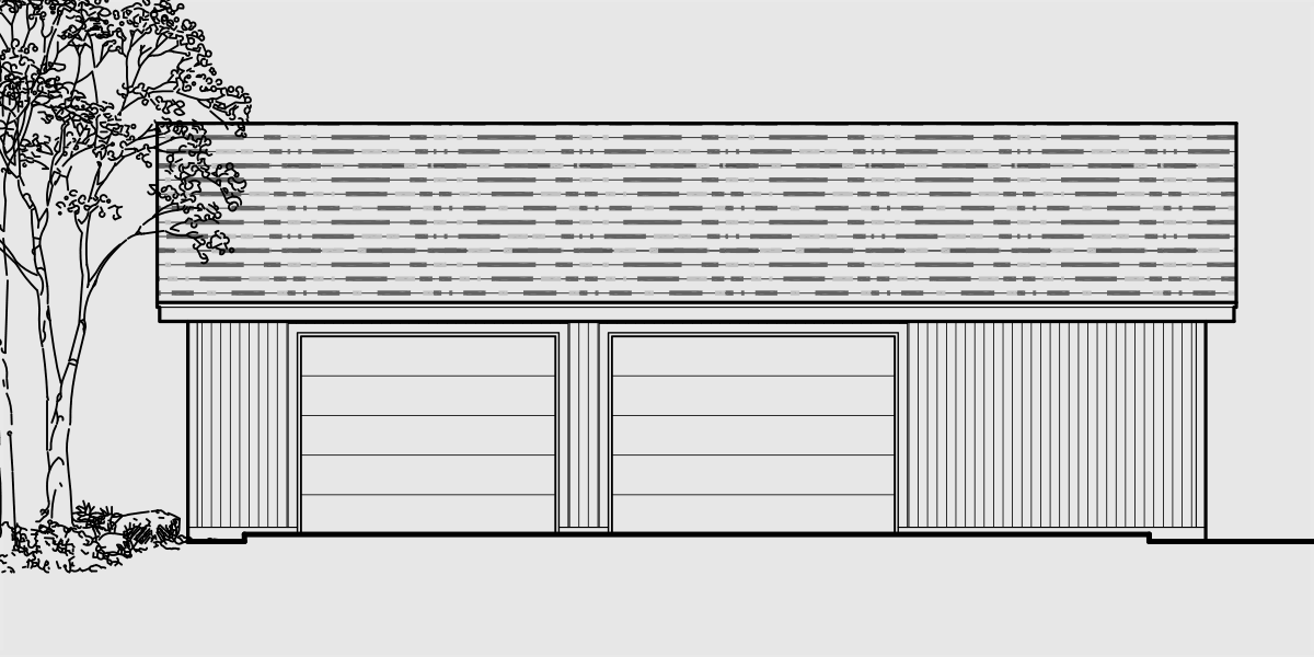 CGA-96 Large two car garage, 36 ft wide x 34 ft deep garage, CGA-96 