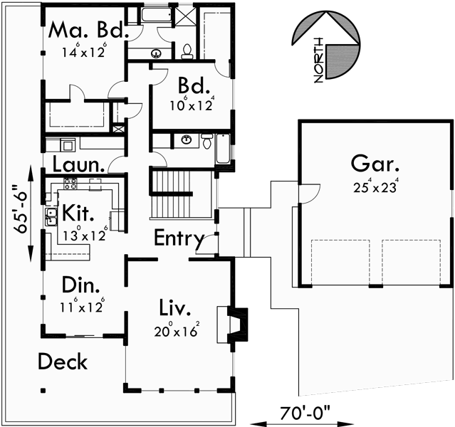 Main Floor Plan for 9947 Master on main house plans, house plans with large decks, house plans with detached garage, daylight basement house plans, 9947