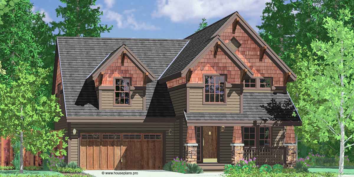 40 Ft Wide 2 Story Craftsman Plan With 4 Bedrooms 40 Ft Wide 2 Story Craftsman Plan With 4 Bedrooms