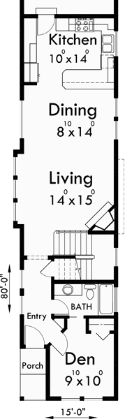 Narrow Lot House Plans House Plans With Rear Garage 10119