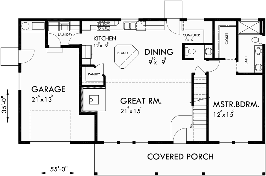  Farmhouse  Plans  1 5 Story House  Plans  County House  Plans  