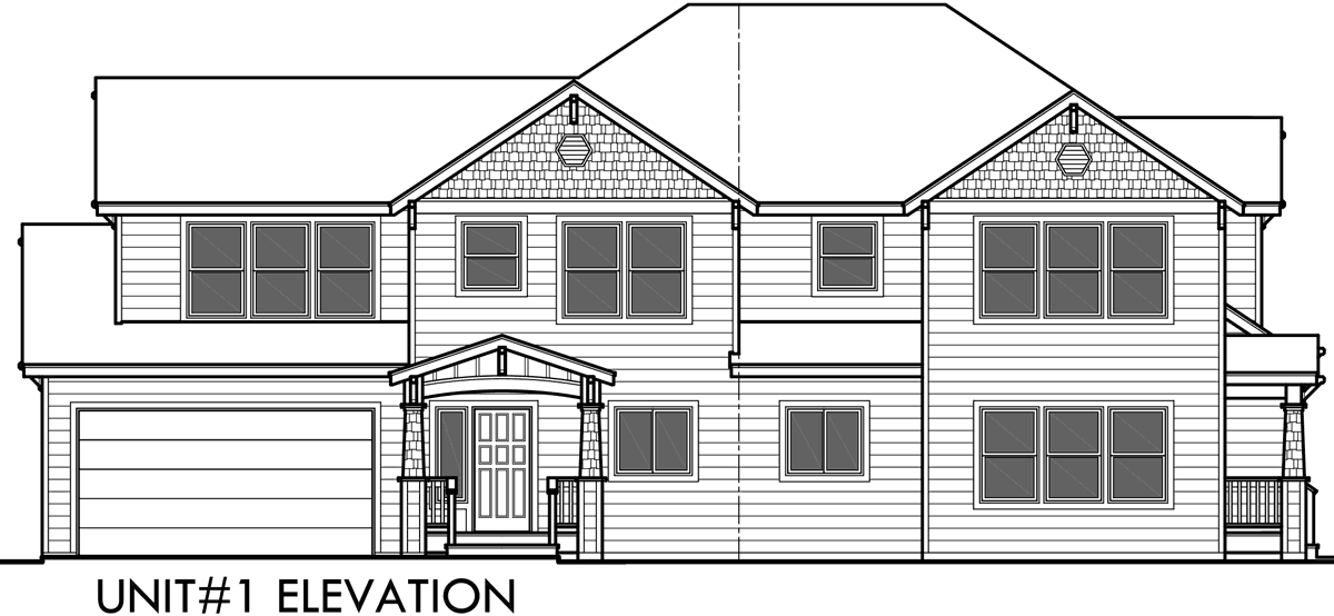 Duplex House  Plans  Corner Lot Duplex House  Plans  D 548