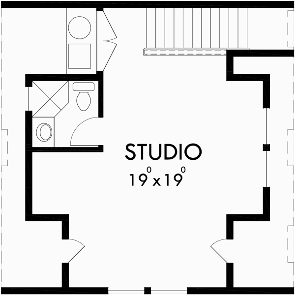 Upper Floor Plan for CGA-106 Carriage garage plans, guest house plans, 3d house plans, cga-106