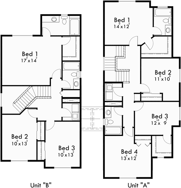 Elegant 40 Corner Lot Duplex House Plans