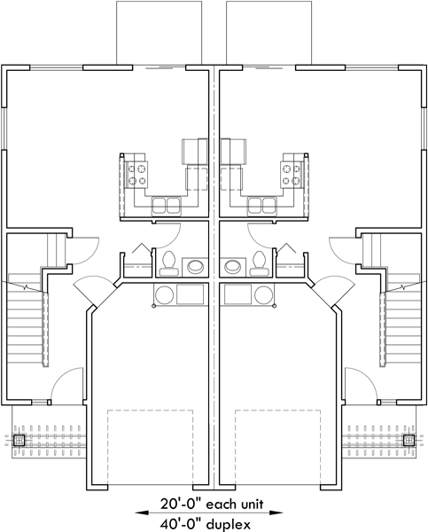 2 Story Duplex House Plans Basement House Plans Duplex Plans