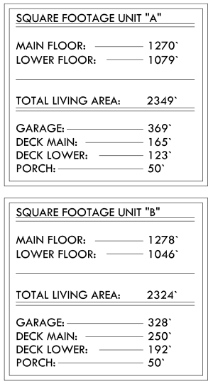 Additional Info for Craftsman duplex house plans, Luxury duplex house plans, Master bedroom on main floor, Sloping lot house plans