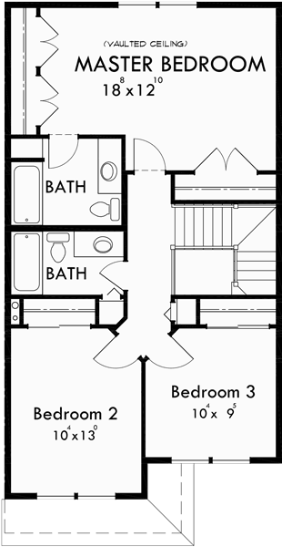 Triplex House Plans 3 Bedroom Townhouse Plans Triplex Plans