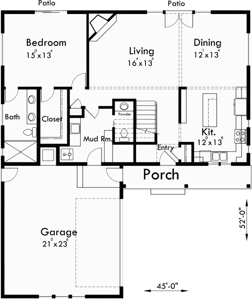  House  Plan  Master  On The Main  House  Plans  Bungalow House  